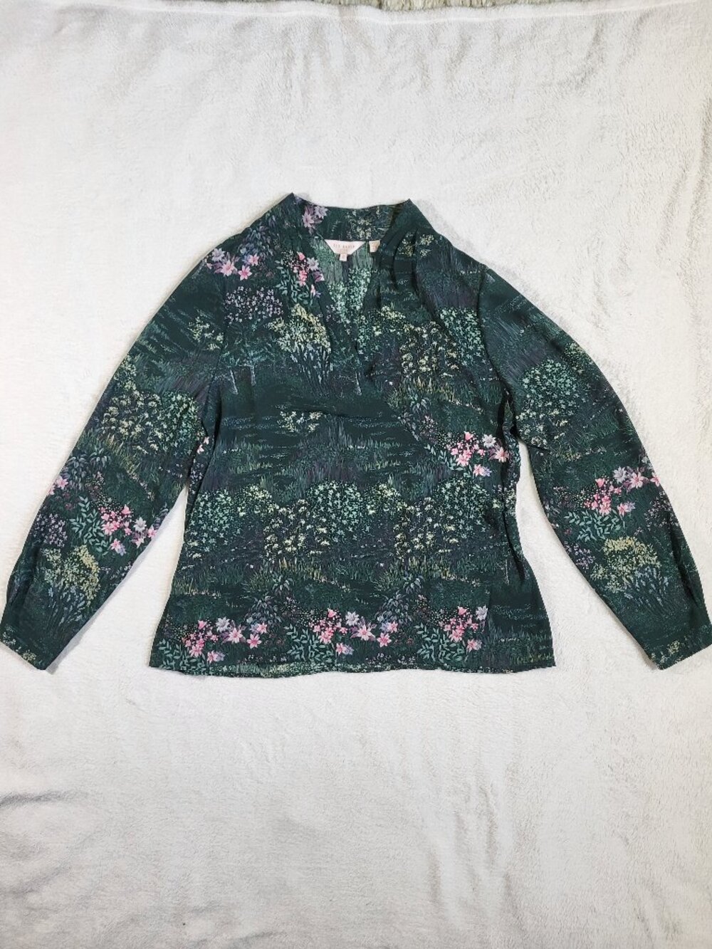 Ted Baker Floral Wrap Blouse - Size 5